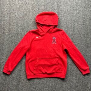 Nike Hoodie Boys Large Red Los Angeles Angels Clark 54 MLB Pullover 836308-657